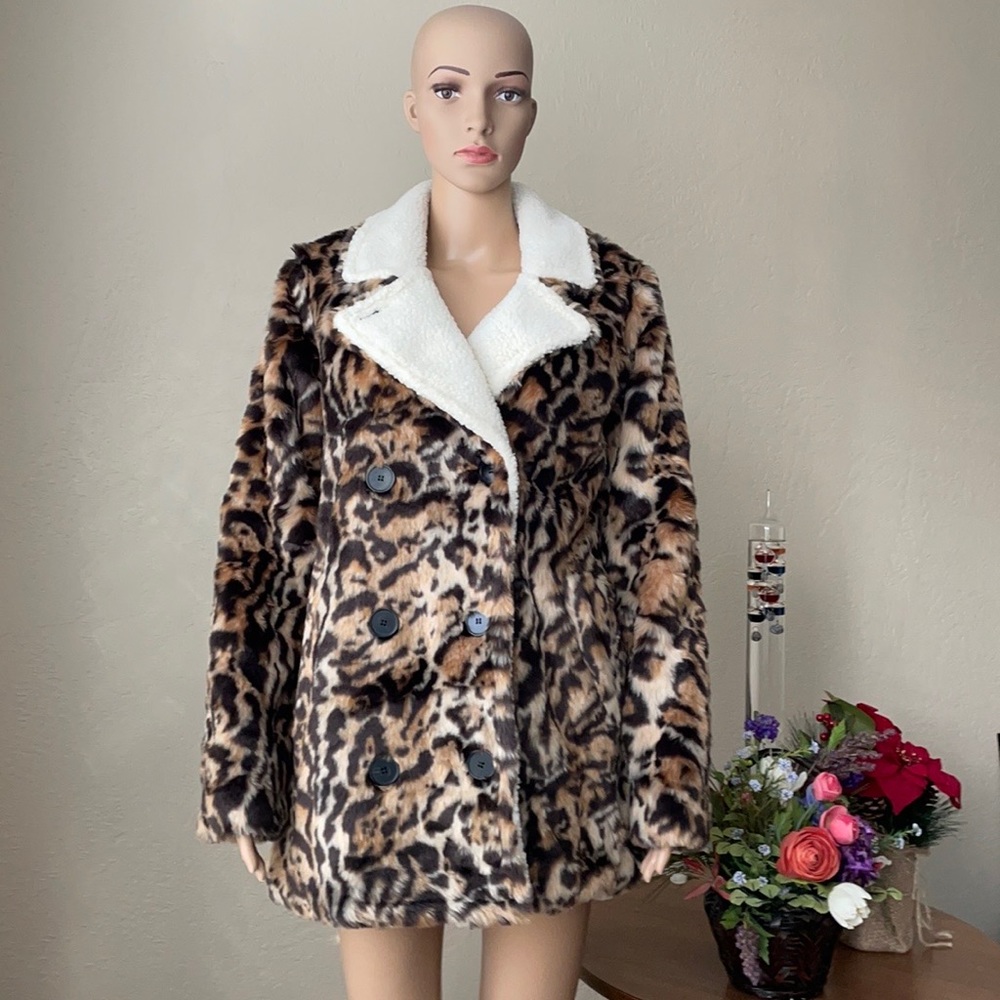 NWT n:Philanthropy Night Moves Tiger Print Faux Fur Coat
